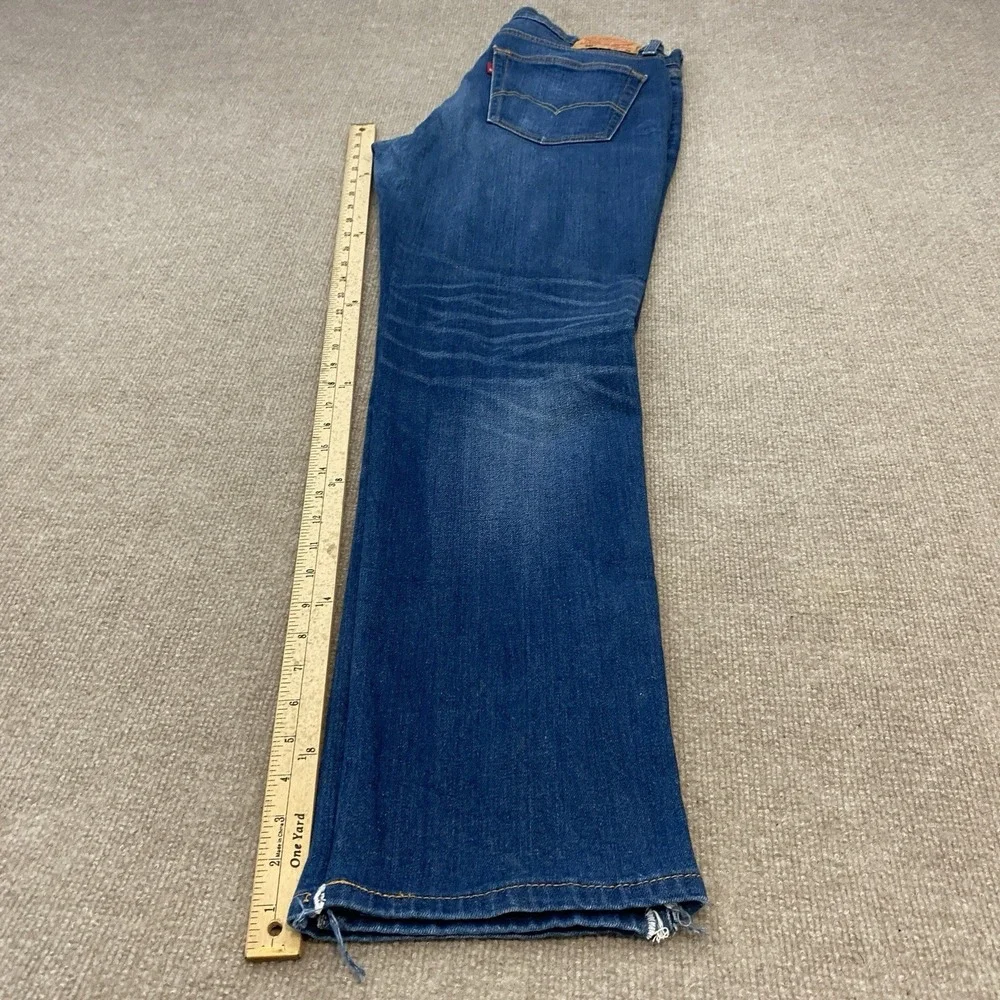 Levi's 541 Jeans Mens Size 33x34 Blue Whiskered‎ Denim Cut Hems Classic Adult